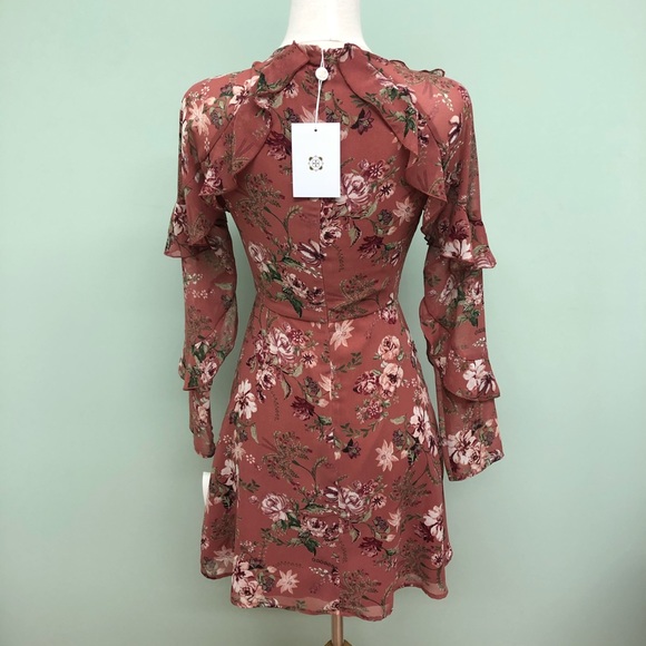 Wayf | Women's Floral Print Dress | Rose | Small - Picture 4 of 4